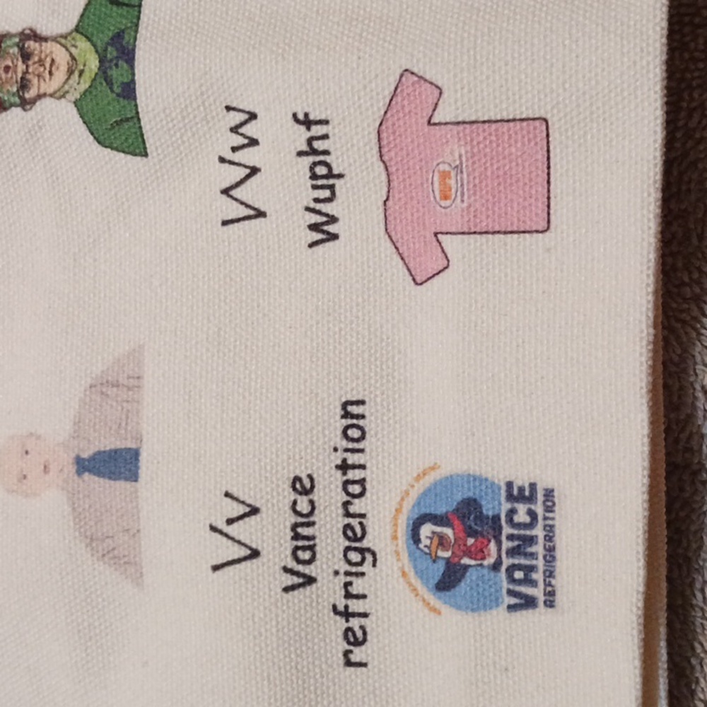 The "Office Alphabet" Canvas Tote Bag - Picture 6 of 6